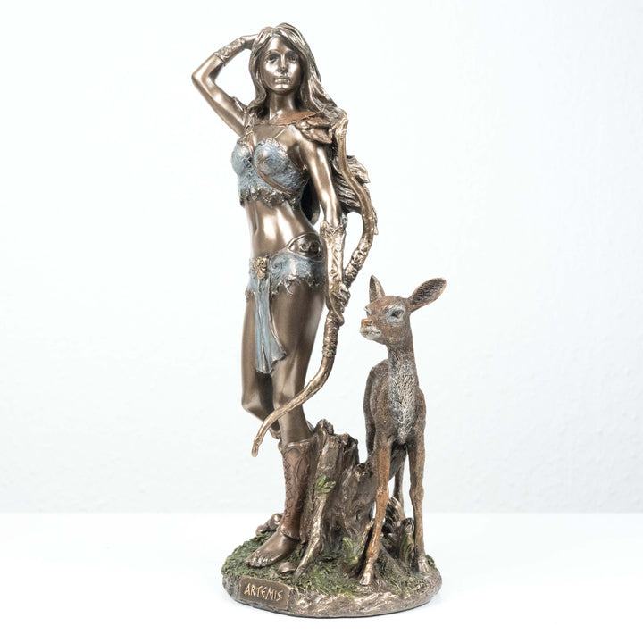 Artemis Statue Griechische Goettin der Jagd (Kaltguss-Bronze Skulptur)
