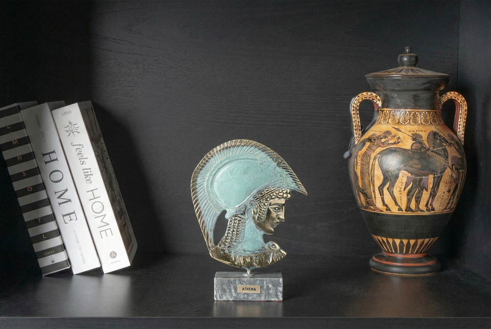 Athene Buste (Messing Skulptur)