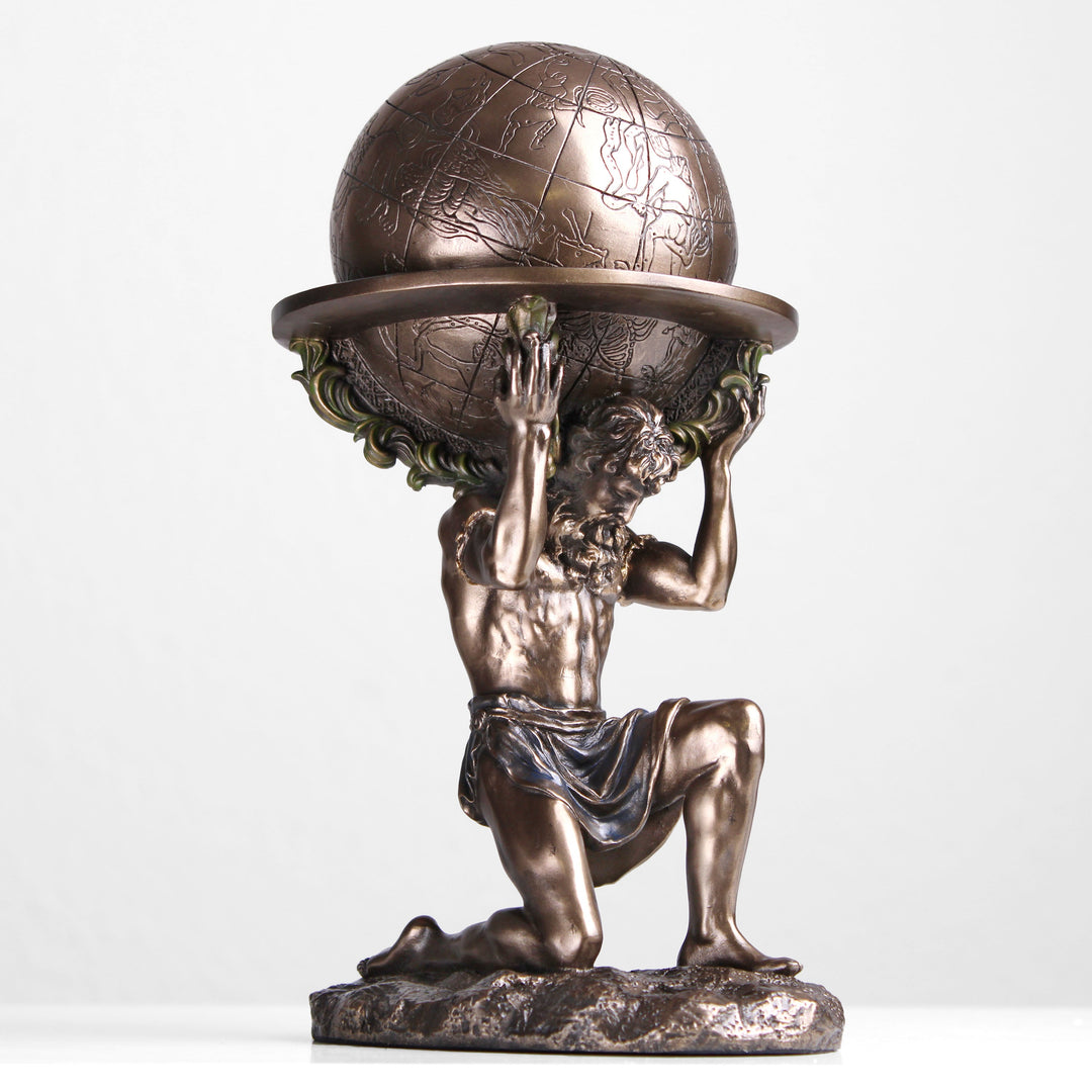 Atlas (Bronzierte Skulptur aus Kunstharz)