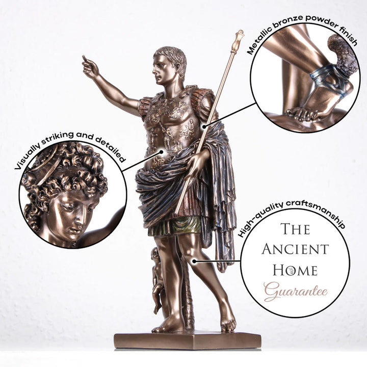 Augustus von Prima Porta (Bronzierte Skulptur aus Kunstharz)
