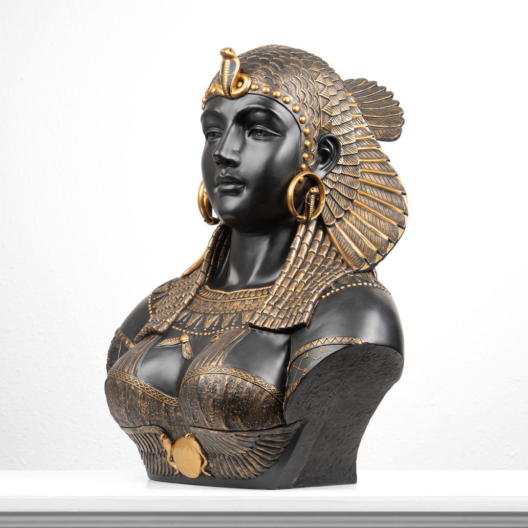 Kleopatra Büste – Königin von Aegypten (Schwarz und Gold)