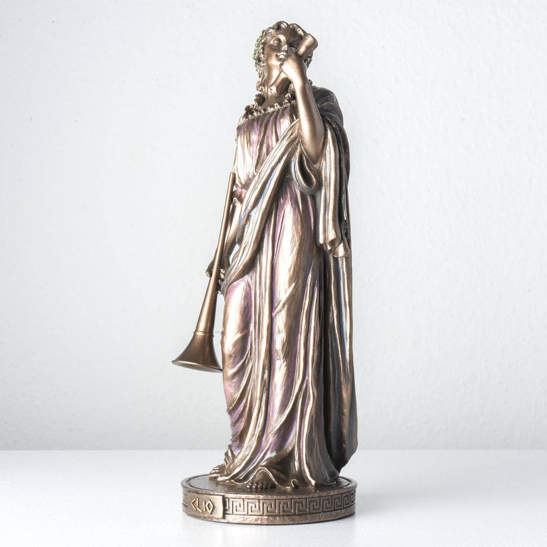 Clio Muse der Geschichte Skulptur (Kaltguss-Bronze)