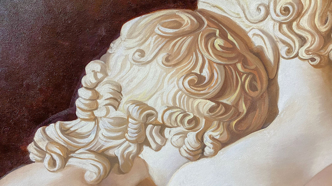 Amor und Psyche von hinten Fresko Gemälde