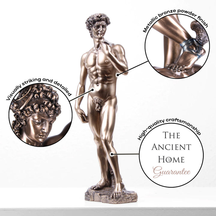 David von Michelangelo (Bronzierte Skulptur aus Kunstharz)