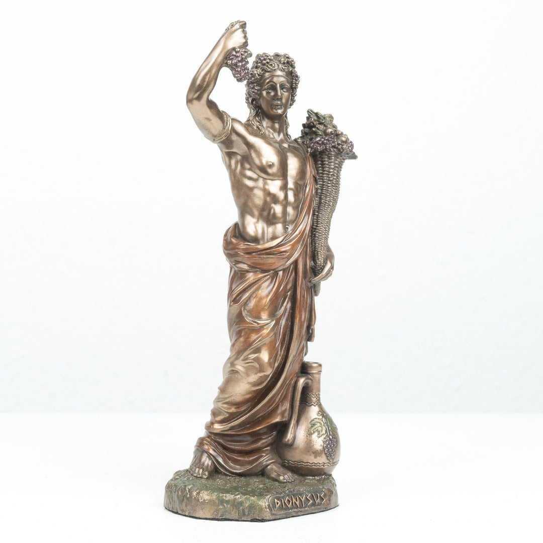Dionysos Statue Griechischer Gott des Weines (Kaltguss-Bronze Skulptur)