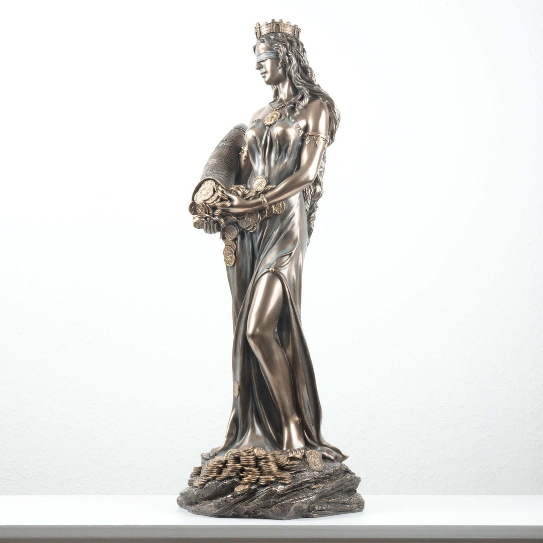Fortuna Statue Griechische Goettin des Gluecks (Kaltguss-Bronze Skulptur)