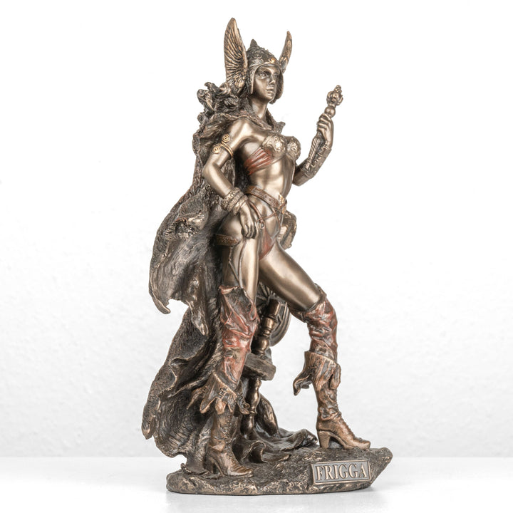 Frigg Statue — Nordische Göttin der Ehe (Kaltgussbronze)