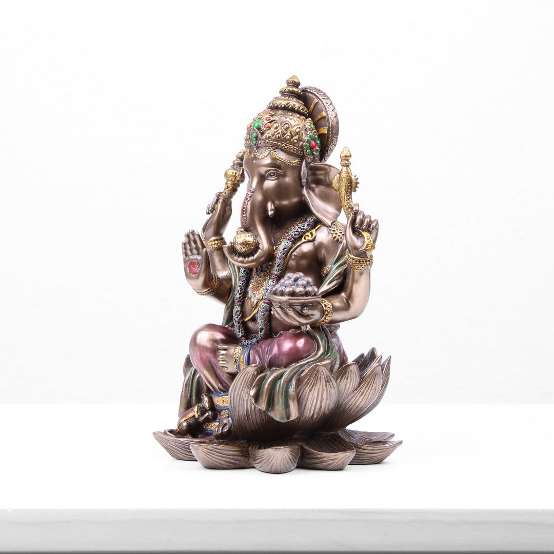 Ganesha Indischer Gott Statue (Kaltguss-Bronze Skulptur)