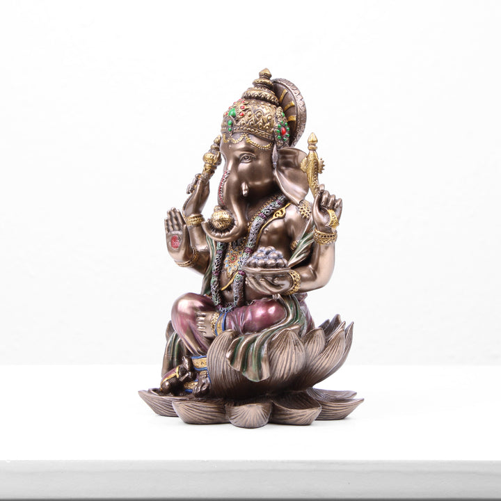 Ganesha Indischer Gott Statue (Kaltguss-Bronze Skulptur)