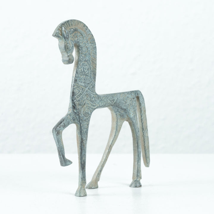 Griechisches Pferd Figur (Bronze, Kleine Statue)