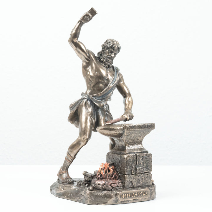 Hephaistos Griechischer Gott (Bronzierte Skulptur aus Kunstharz)
