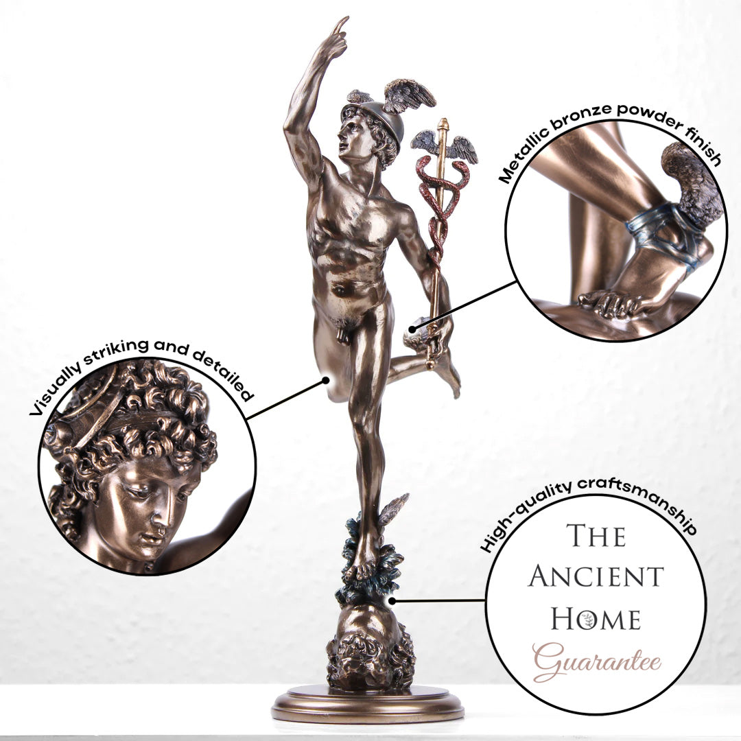 Hermes von Giambologna (Bronzierte Skulptur aus Kunstharz)