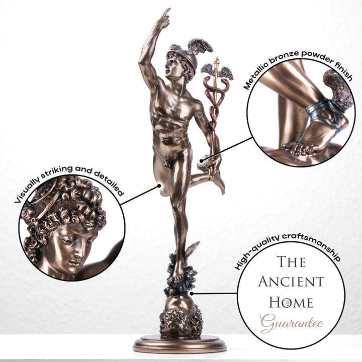 Hermes von Giambologna (Bronzierte Skulptur aus Kunstharz)