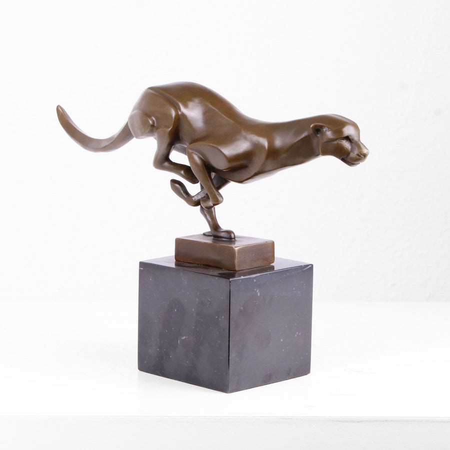 Jaguar Statue (Bronze, Wachsguss)