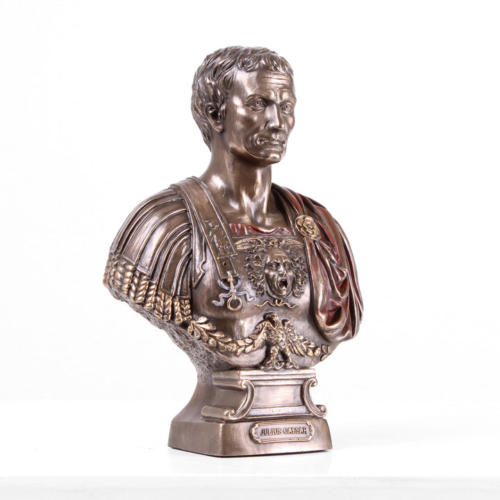 Julius Caesar Büste (Bronzierte Skulptur aus Kunstharz)