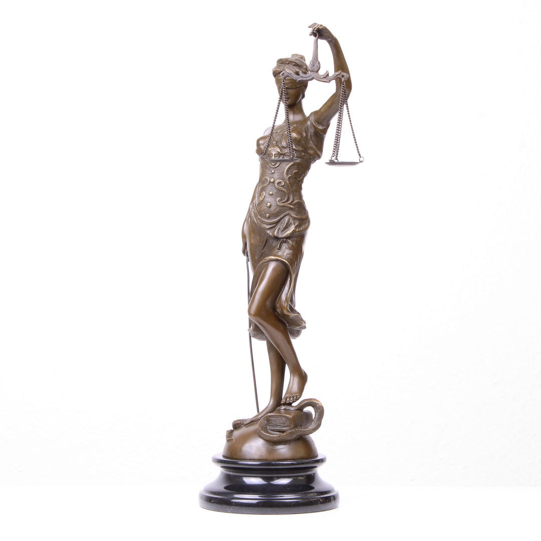 Göttin der Gerechtigkeit Statue (Bronze, Wachsguss)