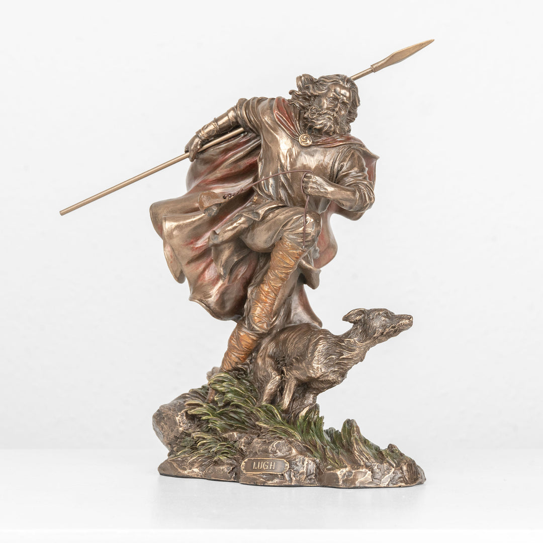 Lugh Statue — Keltischer Gott des Geschicks und der Meisterschaft (Kaltgussbronze-Skulptur)