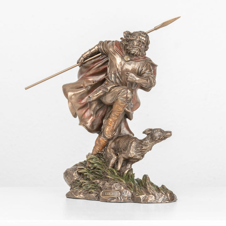 Lugh Statue — Keltischer Gott des Geschicks und der Meisterschaft (Kaltgussbronze-Skulptur)