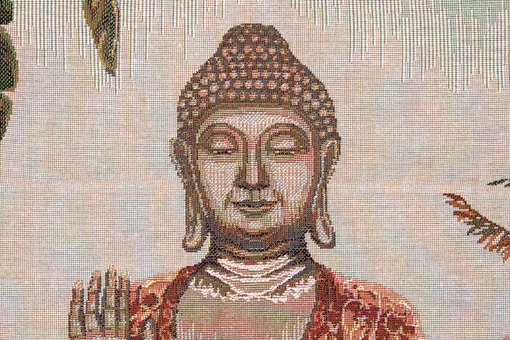 Meditierender Buddha – Gobelin Wandteppich (Jacquard gewebt)