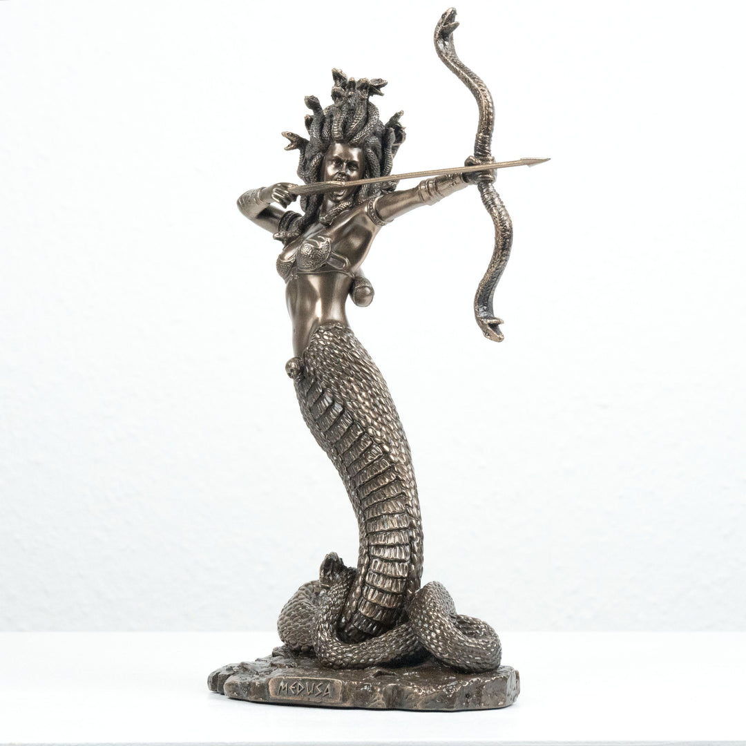 Medusa Statue Griechische Mythologie Gorgone (Kaltguss-Bronze Skulptur)