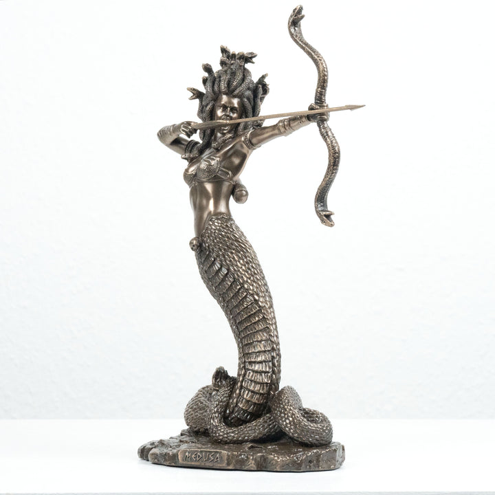 Medusa Statue Griechische Mythologie Gorgone (Kaltguss-Bronze Skulptur)
