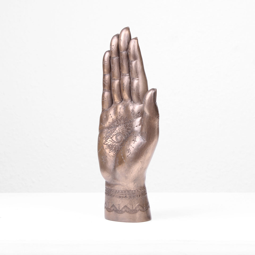 Mystische Fatima Hand Statue (Kaltguss-Bronze Skulptur)