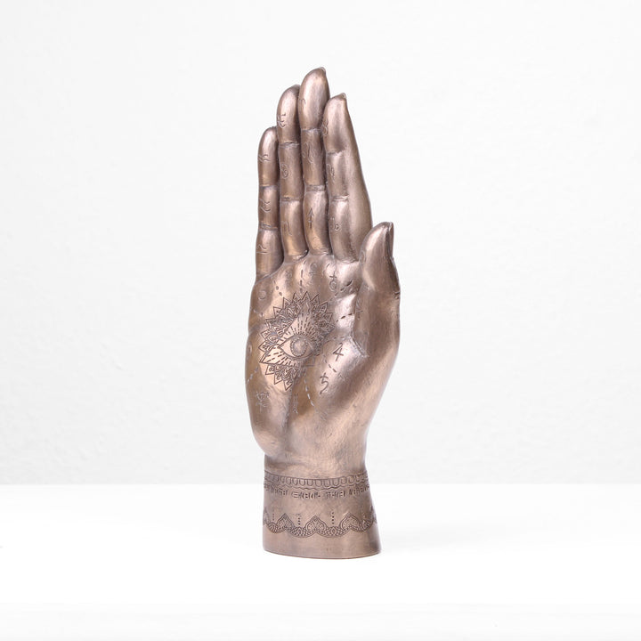 Mystische Fatima Hand Statue (Kaltguss-Bronze Skulptur)
