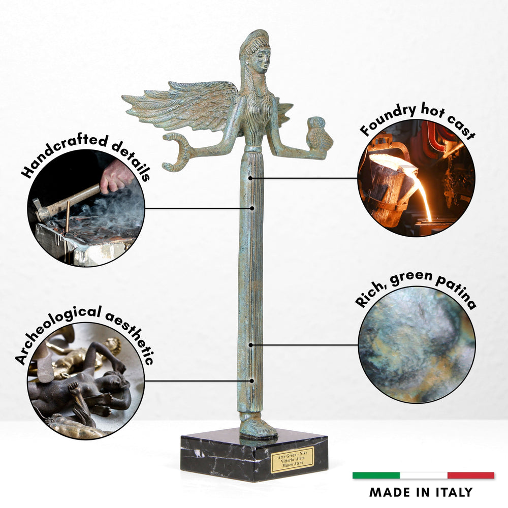 Nike Göttin Statue – Griechische Bronze Skulptur