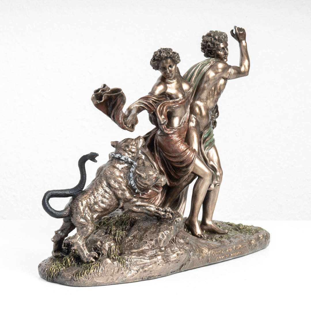 Orpheus und Eurydike Statue – Flucht aus der Unterwelt (Bronzierte Skulptur aus Kunstharz)