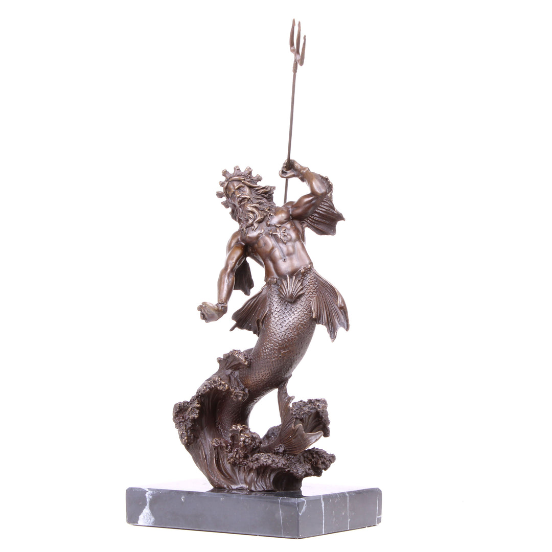 Poseidon Statue (Bronze, Wachsguss)