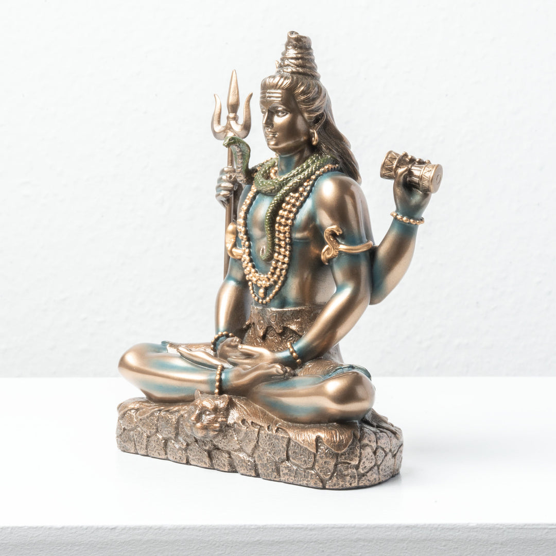 Shiva Indischer Gott Skulptur (Kaltguss-Bronze)