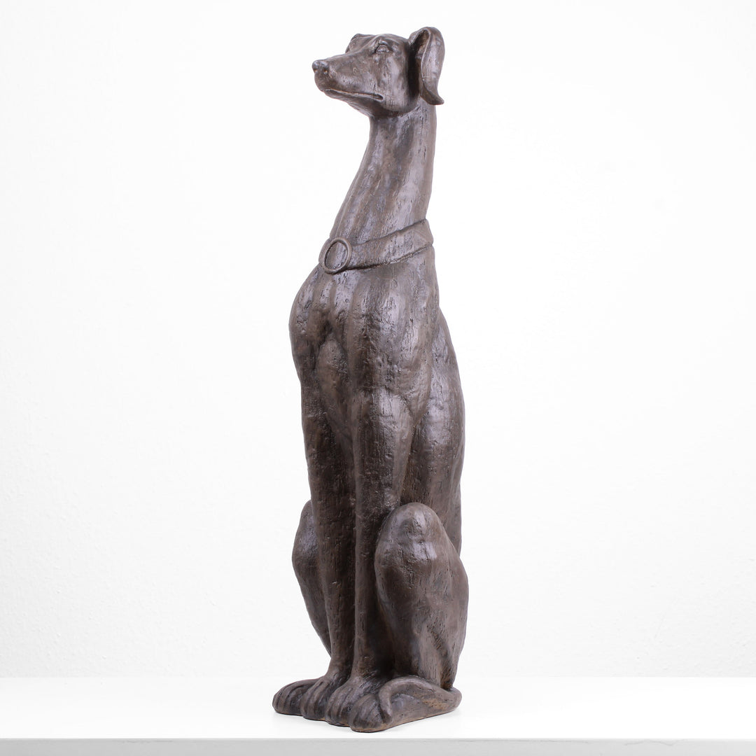 Sitzender Windhund Statue (Kunstharz)