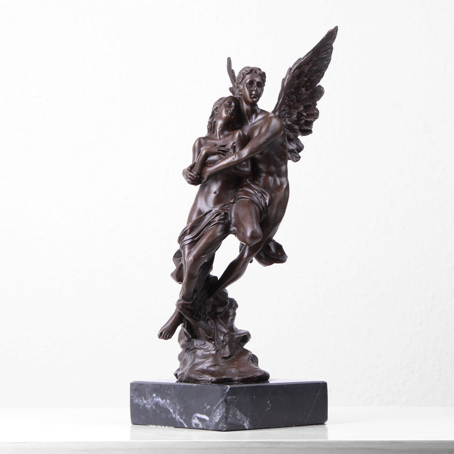 Amor und Psyche Statue (Liebespaar, Bronze, Wachsguss)
