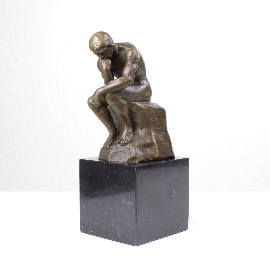 Der Denker – Skulptur nach Rodin (Bronze, Wachsguss)