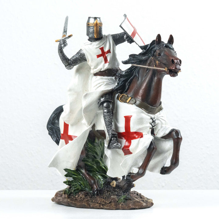 Templerritter Statue auf Pferd (Harz Skulptur)