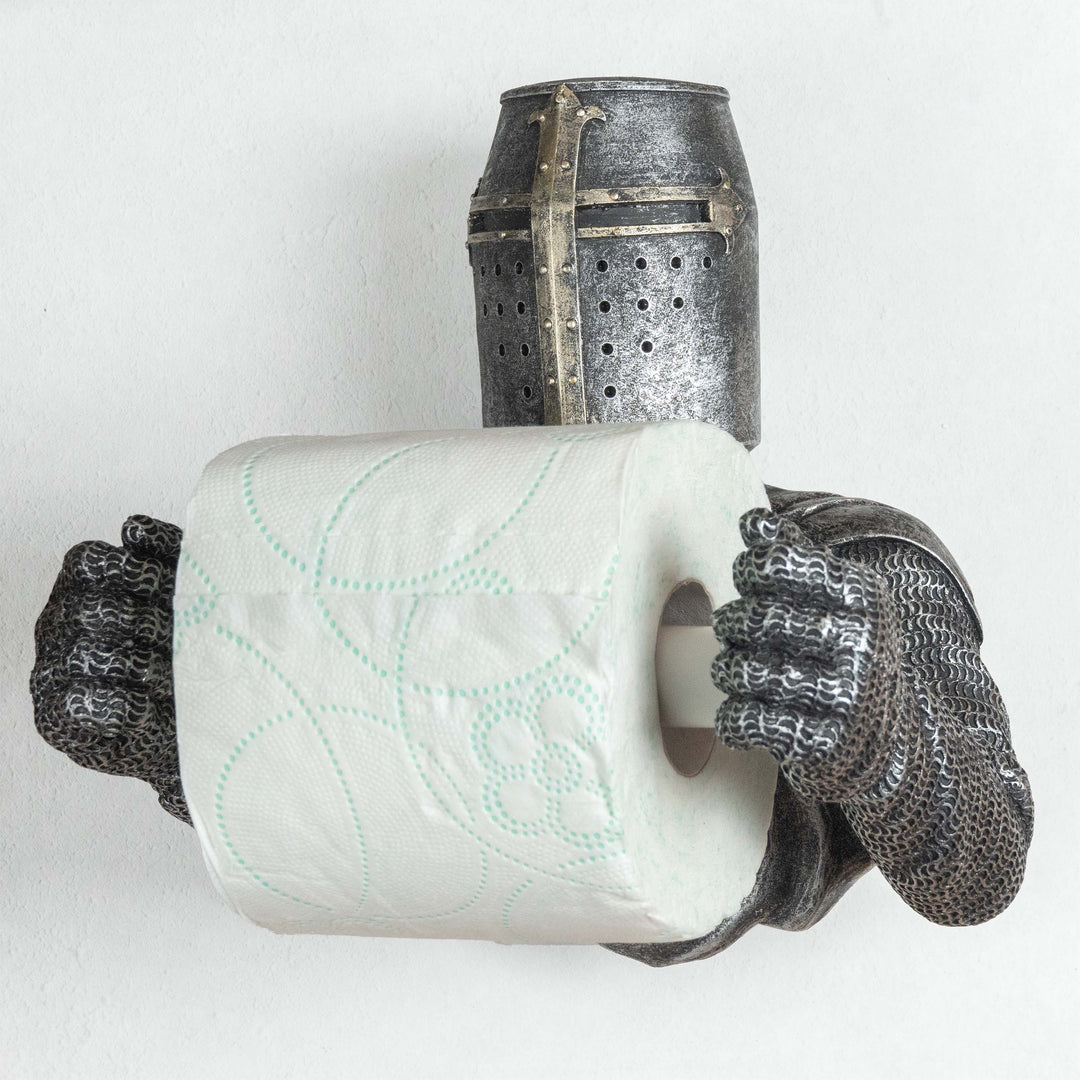 Templerritter Toilettenpapierhalter (Harz Skulptur)