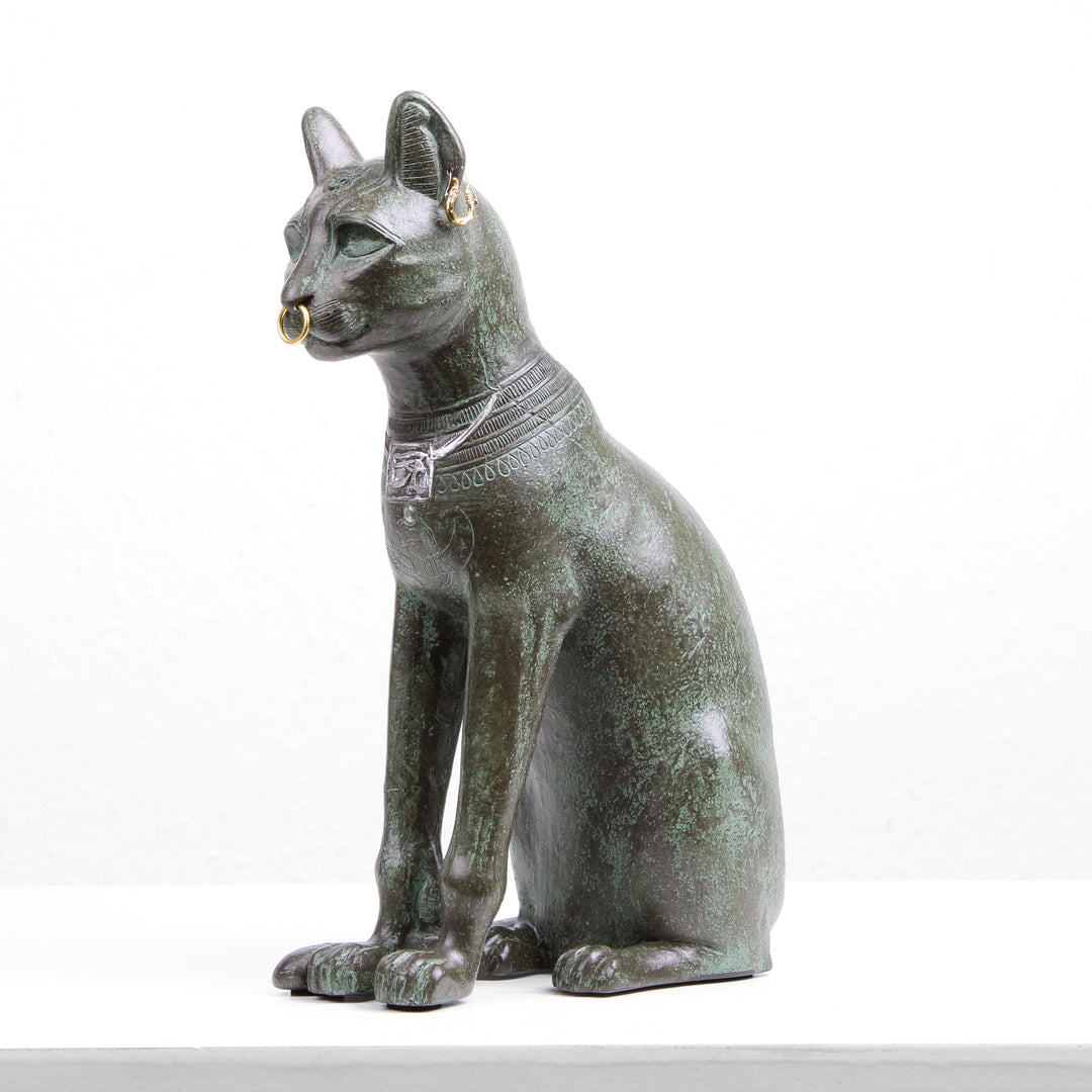 Gayer-Anderson-Katze Statue (Bronzierte Skulptur aus Kunstharz)