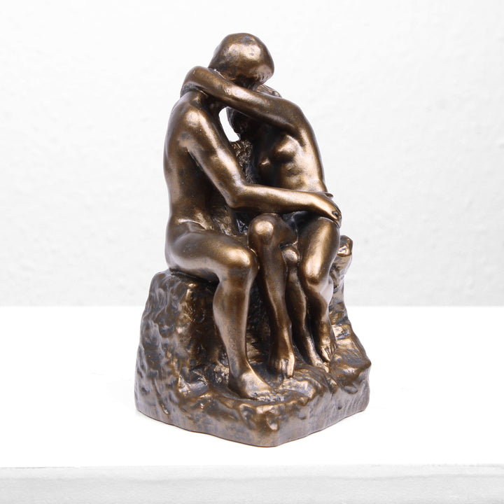 Der Kuss Statue von Rodin (Bronzierte Liebespaar Skulptur aus Kunstharz)