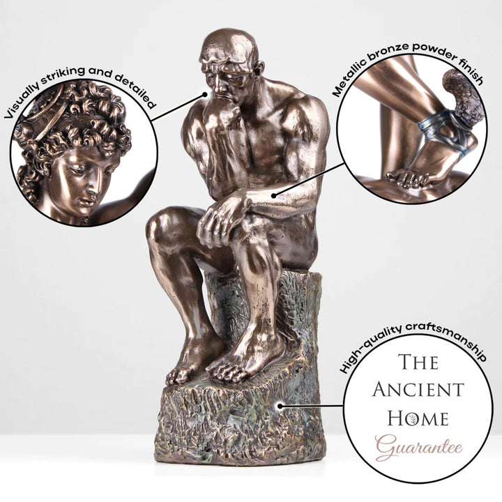 Der Denker von Rodin (Bronzierte Skulptur aus Kunstharz)