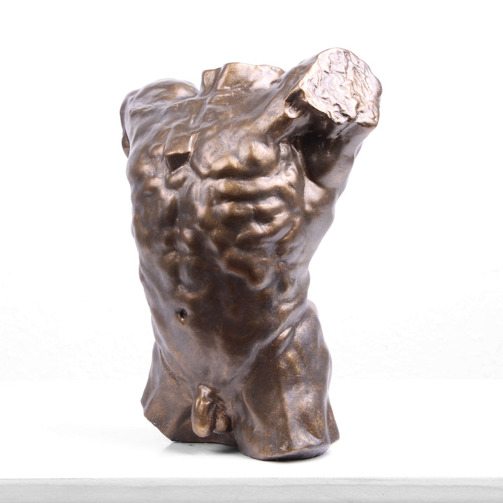 Torso Statue von Rodin (Bronzierter Torso aus Kunstharz)