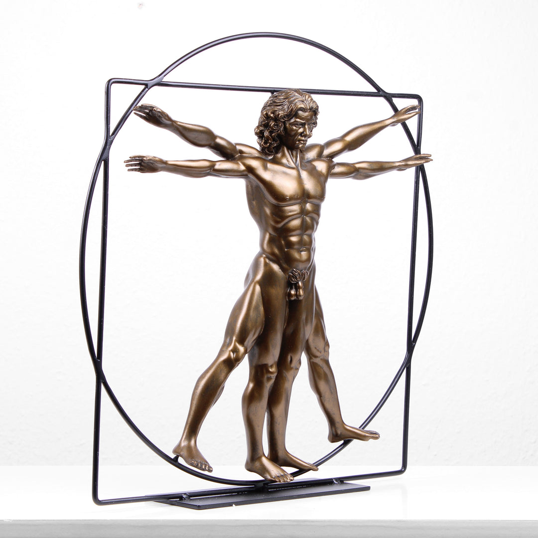 Der vitruvianische Mensch Statue (Körper Skulptur von Da Vinci) – Groß