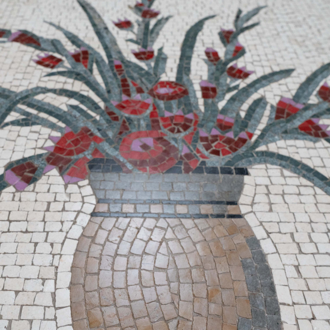 Blume Marmor-Mosaik
