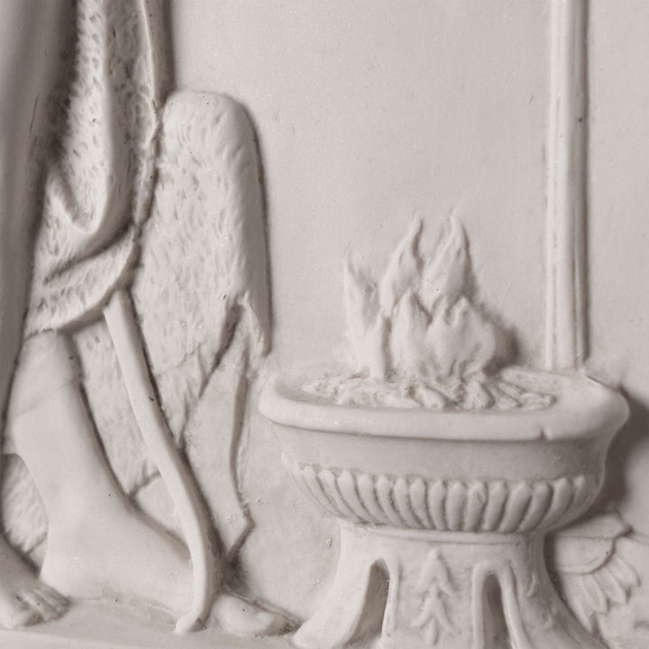 Relief Amor wird von Anakreon empfangen