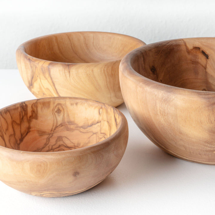 Handgefertigtes Olivenholz-Schalenset (6-teilig)