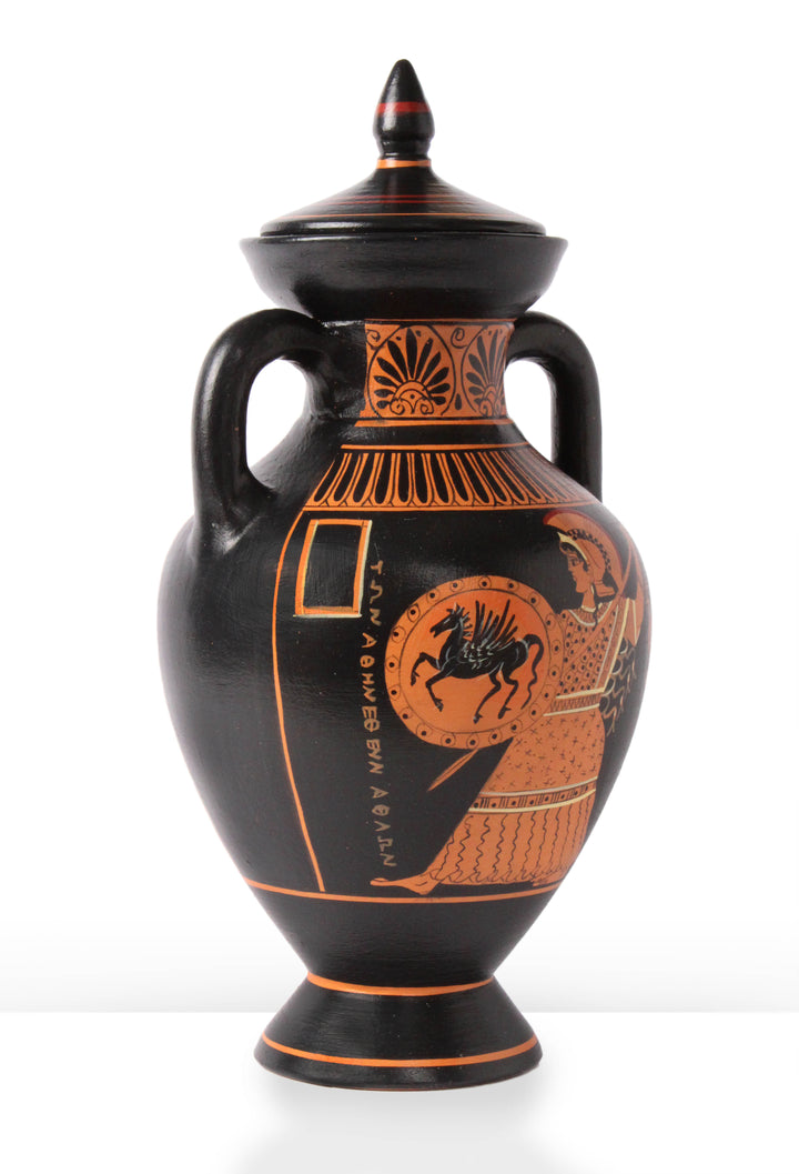 Antike griechische rotfigurige panathenaeische Amphore mit Athena