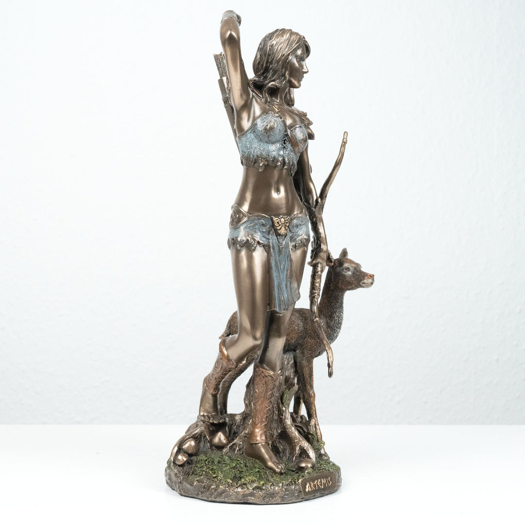 Artemis Statue Griechische Goettin der Jagd (Kaltguss-Bronze Skulptur)
