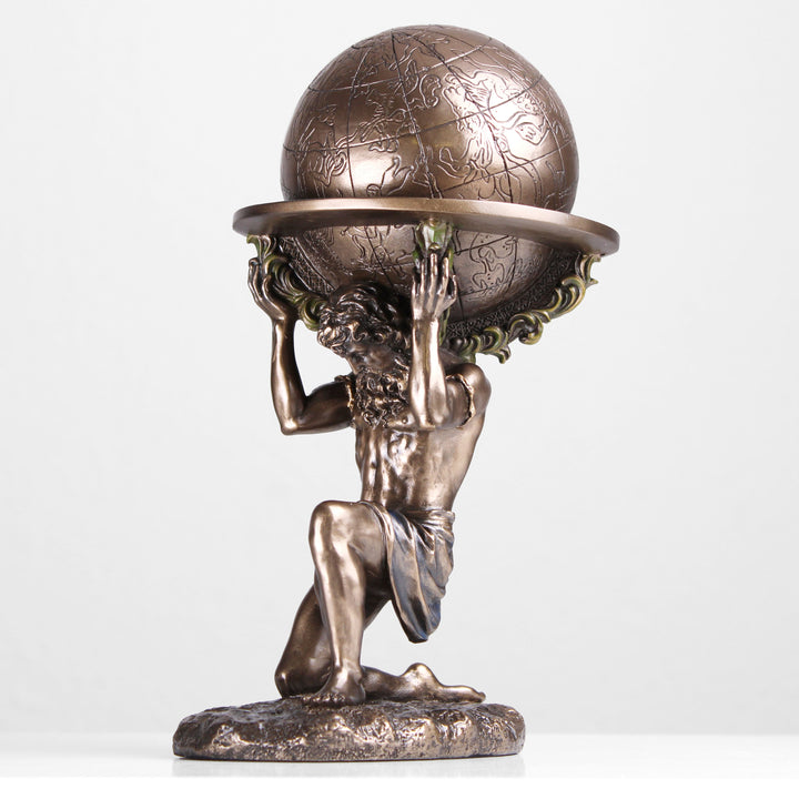 Atlas (Bronzierte Skulptur aus Kunstharz)