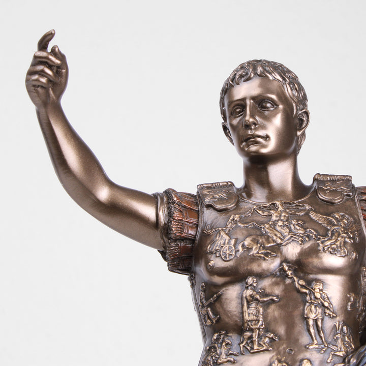 Augustus von Prima Porta (Bronzierte Skulptur aus Kunstharz)
