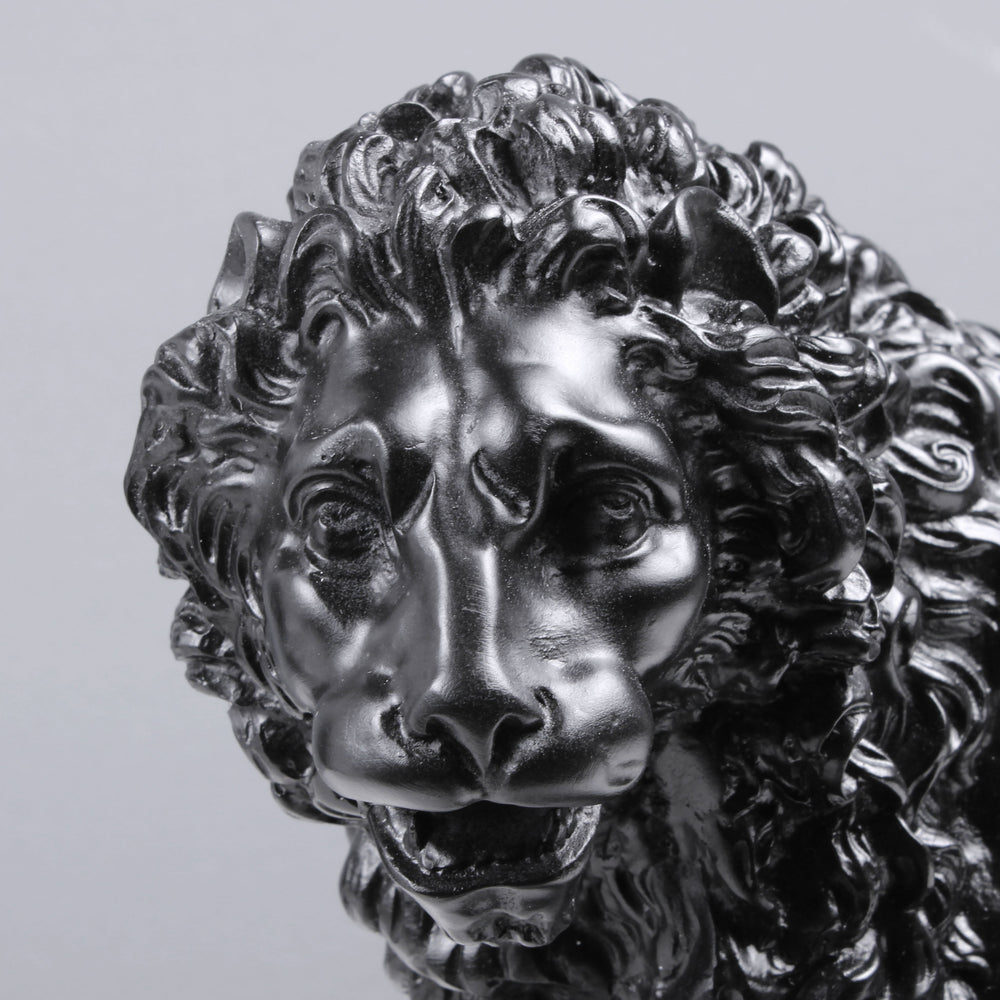 Schwarze Medici Löwen Statue im Paar