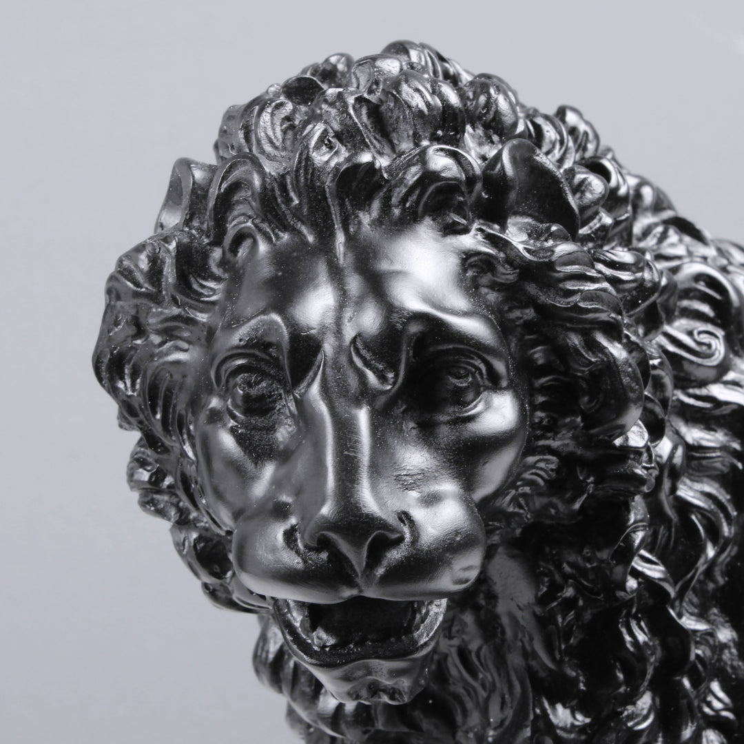 Schwarze Medici Löwen Statue im Paar